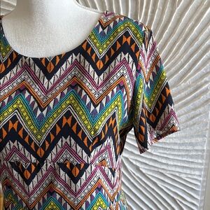 🍓CLEARANCE Aqua at Bloomingdale’s African Print Short Sleeve Dress